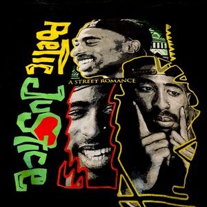 3XL Black T-Shirt, Tupac, Poetic Justice